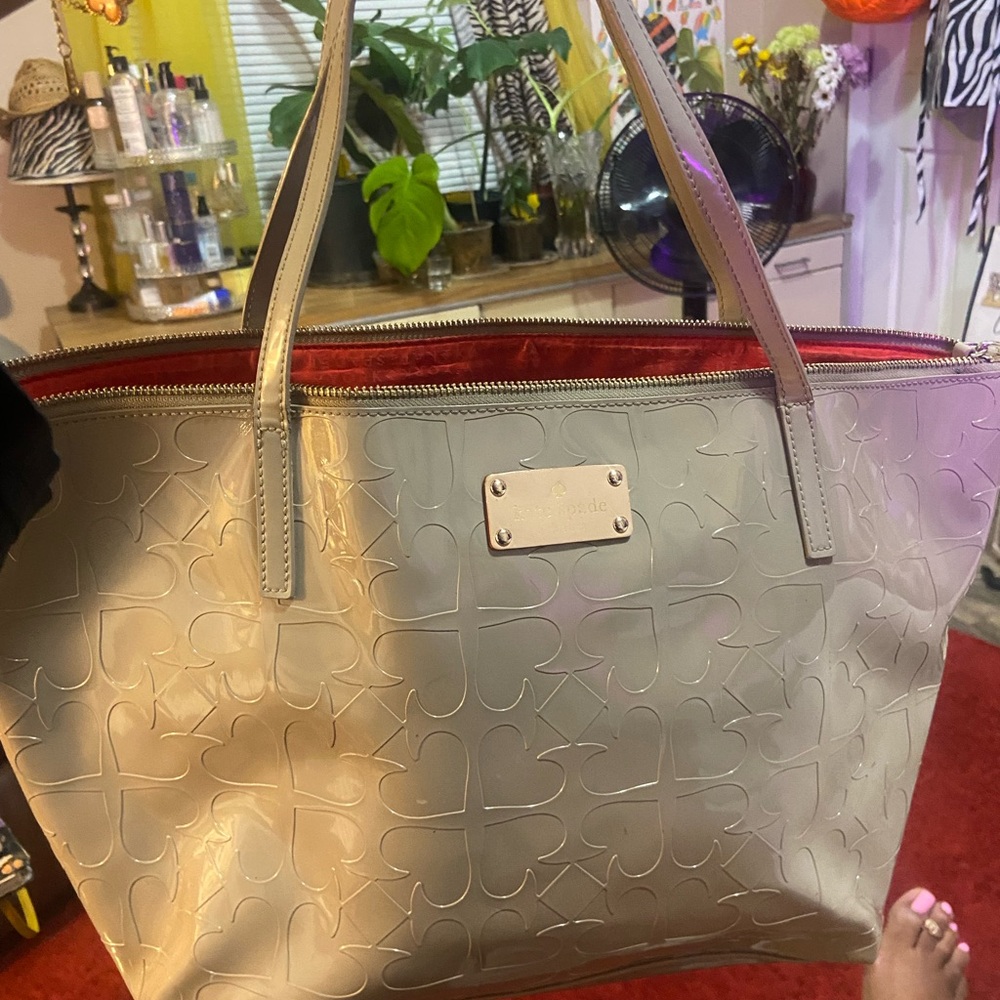 Kate Spade Taupe Glossy Tote